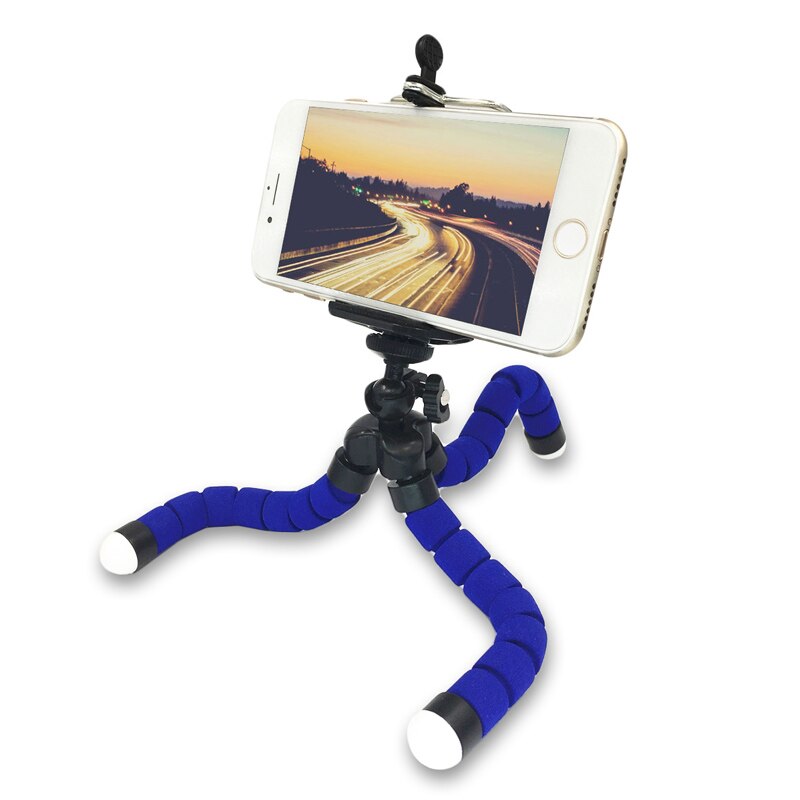 GAQOU Tripod + Clip Stand Mini Flexible For Camera Mobile Phone Holder Stand Flexible Octopus Sponge Tripod Bracket with Remote