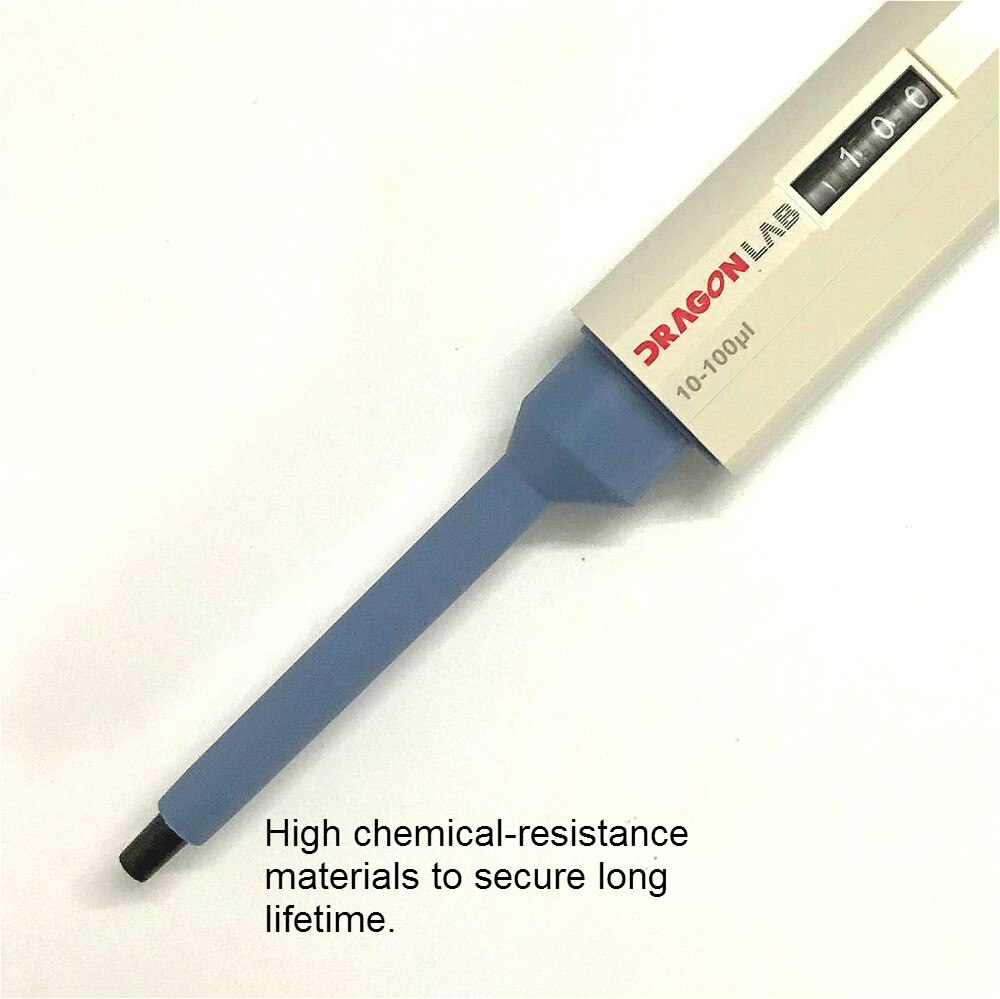 Mechanical Pipette-TopPette Dlab Single-channel Adjustable Pipette Dragon lab Pipettor Pipet 10-100 ul Get Tips 200 Pcs