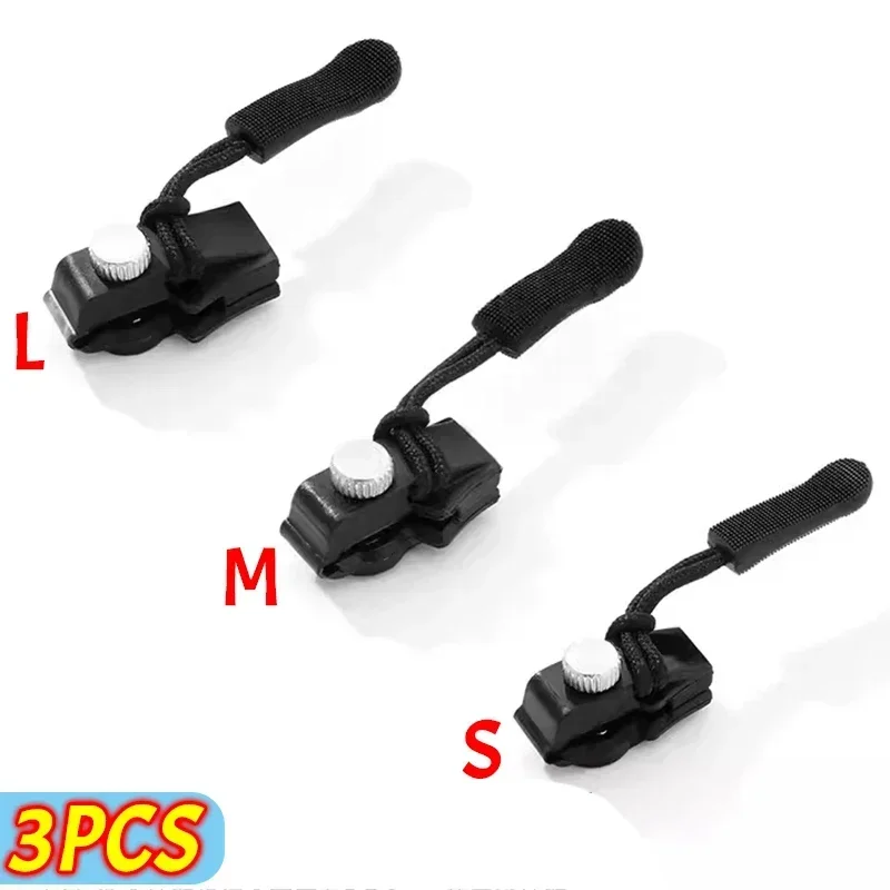 2-6pcs Zipper Repair Kit Universal Instant Zipper Repair Replacement Zippers Sliding Teeth Rescue Zippers Head 3 Different Sizes: Rose Gold