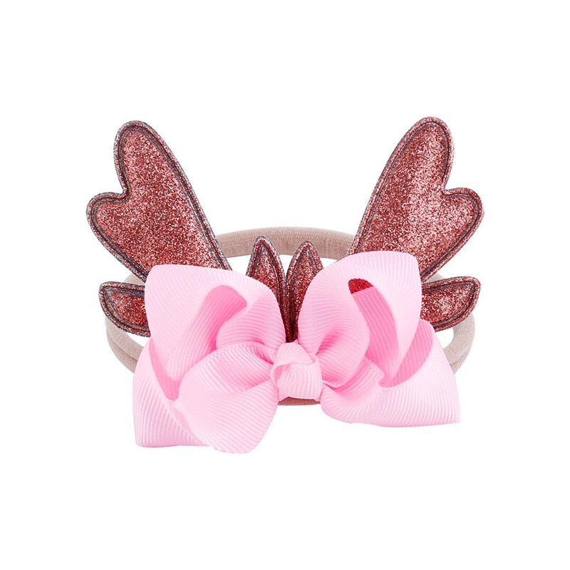 Weihnachten Infant Baby Geweih Stirnband Haar band Dance Ballett 6 Farben Neue Bunte Haar Band Mädchen Bogen Knoten