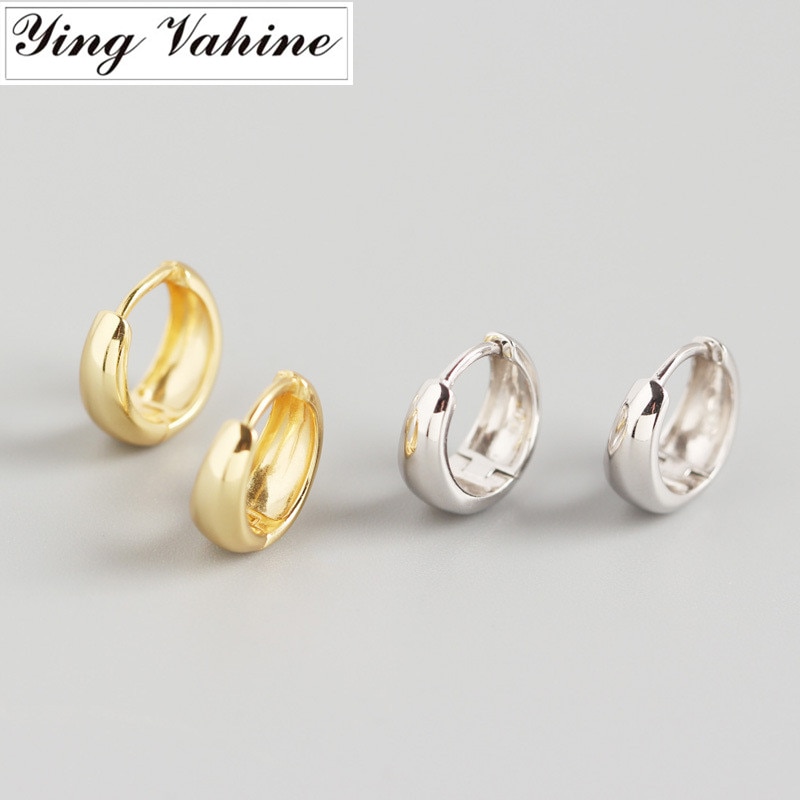Ying Vahine 100% 925 Sterling Zilver Geometrische Ronde Stud Oorbellen Voor Vrouwen Mode-sieraden Beste