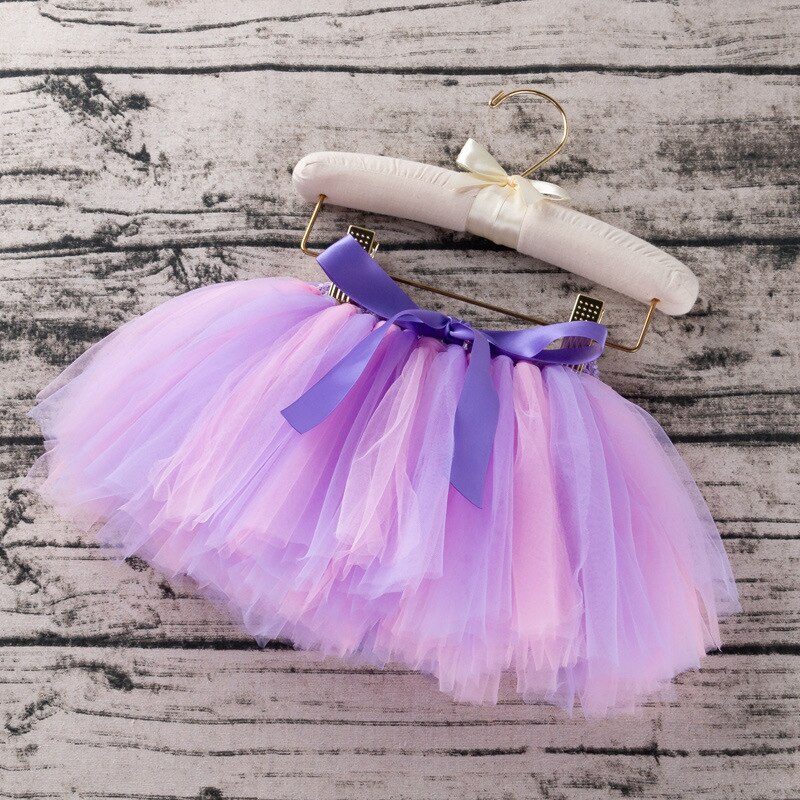 Bebê meninas sortidas cores artesanal malha tutu saias para crianças festival de natal aniversário curto pettiskirt roupas 0-2y