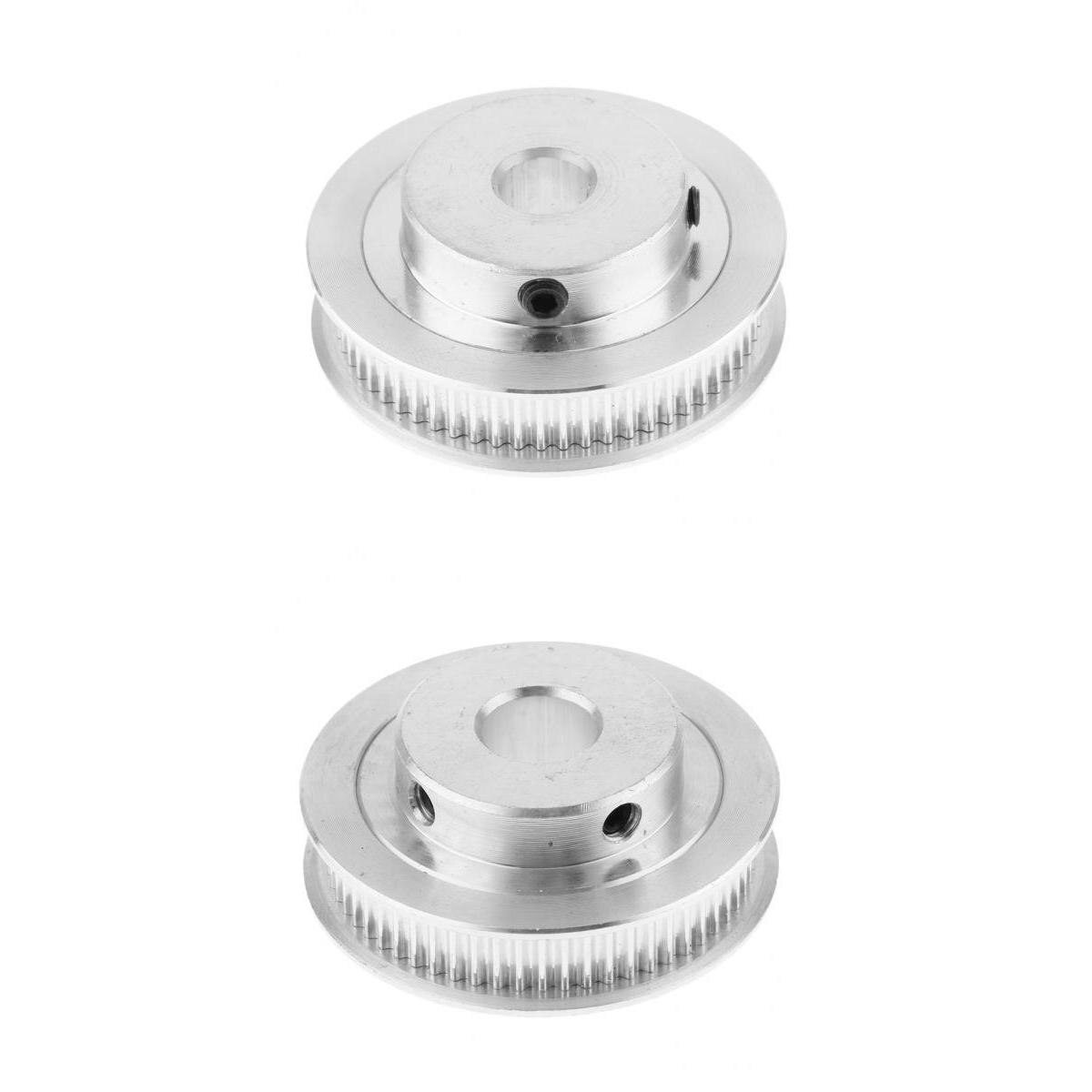 2PCS GT2 60 Teeth Timing Belt Pulley 2pcs 3D Printer Aluminum GT2 Synchronous Wheel 8mm+10mm