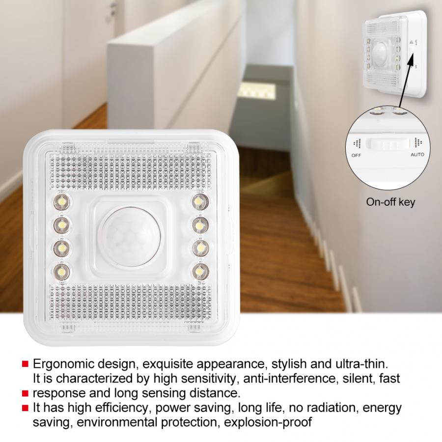 PIR Body Sensor Human Infrared Lamp Induction Safety LED Night Corridor Stair Light