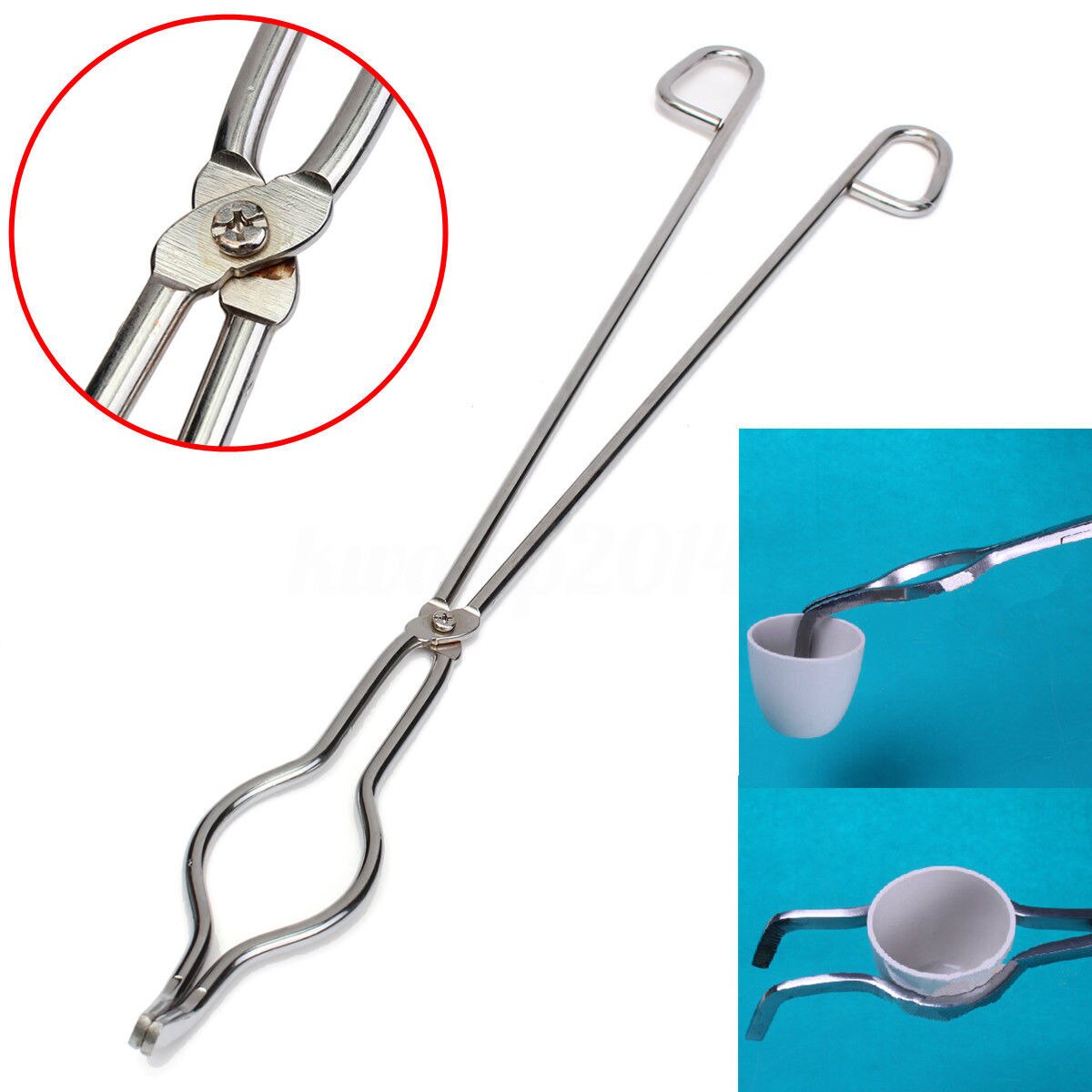 Tenazas de crisol de 50cm soporte de plato de fusión para refinar fundición de cobre Metal dorado
