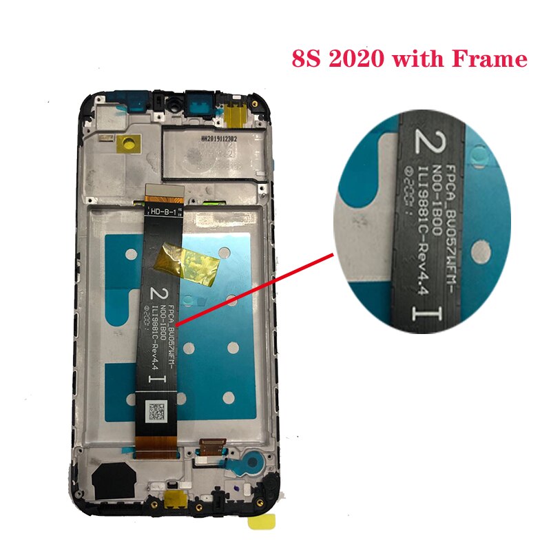 5.71 "Original display für Huawei Ehre 8S KSA-LX9 KSE-LX9 LCD display + touch screen digitizer montage mit rahmen reparatur kit: 8s 2020 with frame