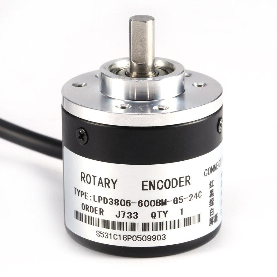 Codeur rotatif optique incrémenté, 600 impulsions, 2 phases, 5-24V, 600 impulsions