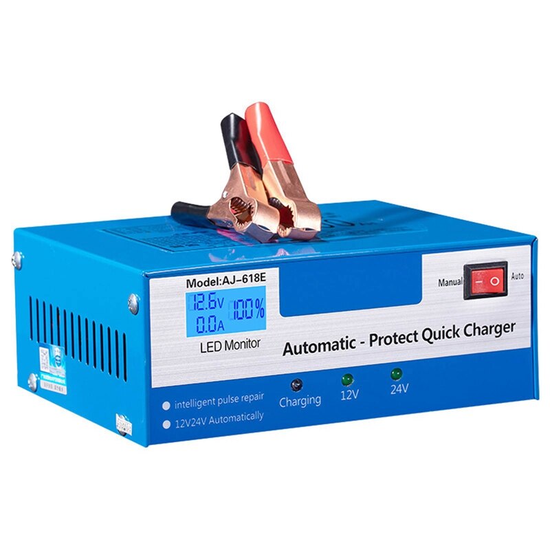 12/24V Automatic Car Battery Charging Units for Motorcycle Smart Repair Quick Battery Charger Intelligent Pulse Repairing