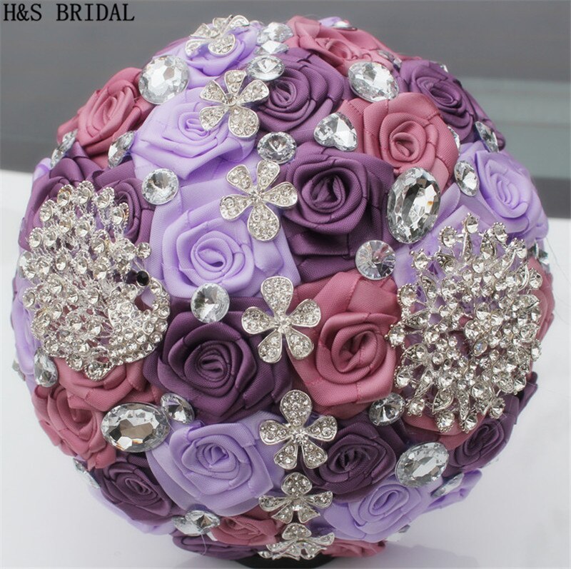 H &Ampere; S BRAUT Lavendel Rose blumen Strauß de mariage hochzeit blumen braut sträuße accorissori