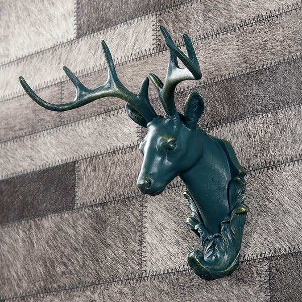 Retro dyr vægkrog indretning boligtilbehør harpiks kroge kunst guld hjorte hoved kåbe krog hjem bar udsmykning