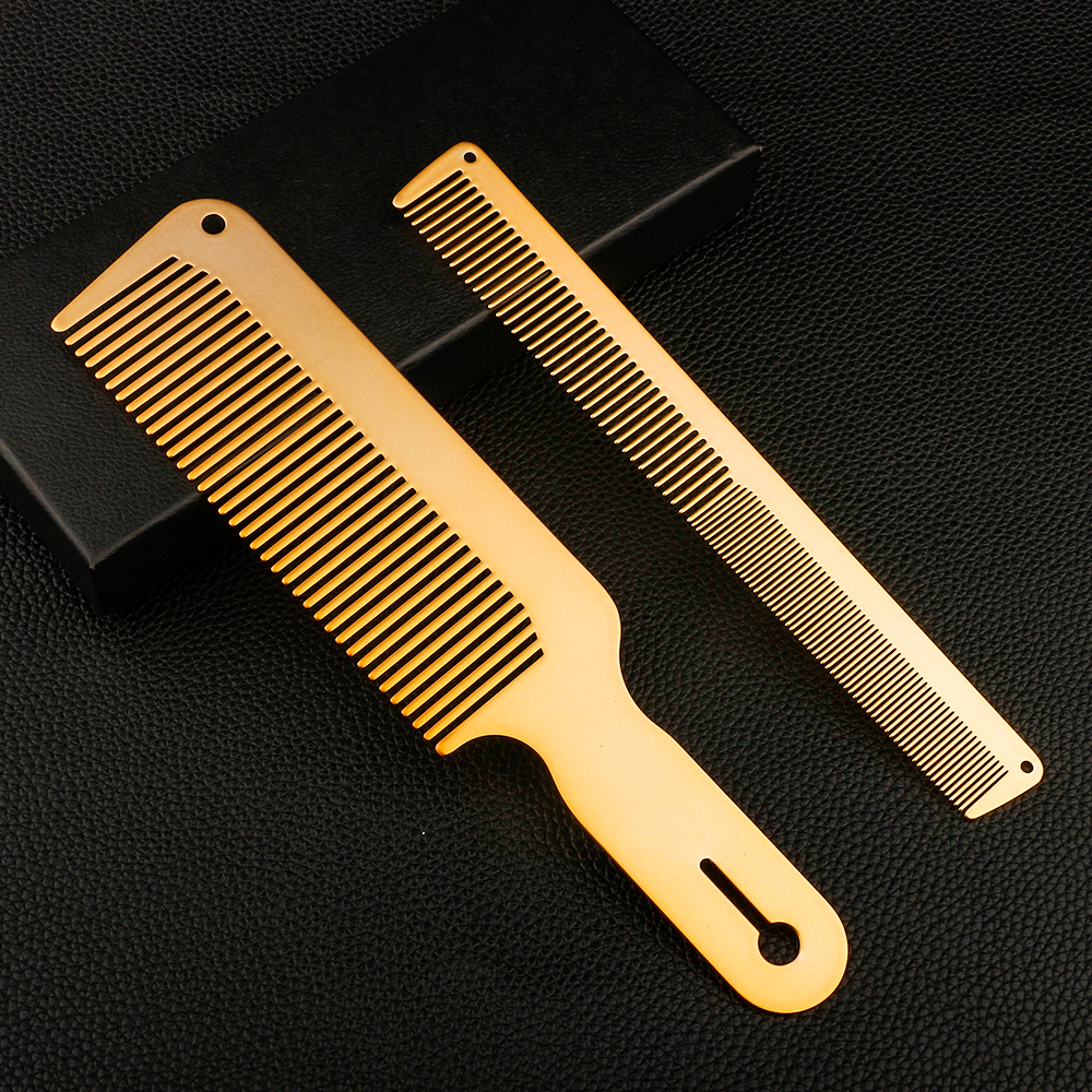 Professionele Aluminium Kappers Kam Anti Statische Metalen Kam Kapsel Gereedschap Kapper Haar Knippen Kam Hair Styling Gereedschap