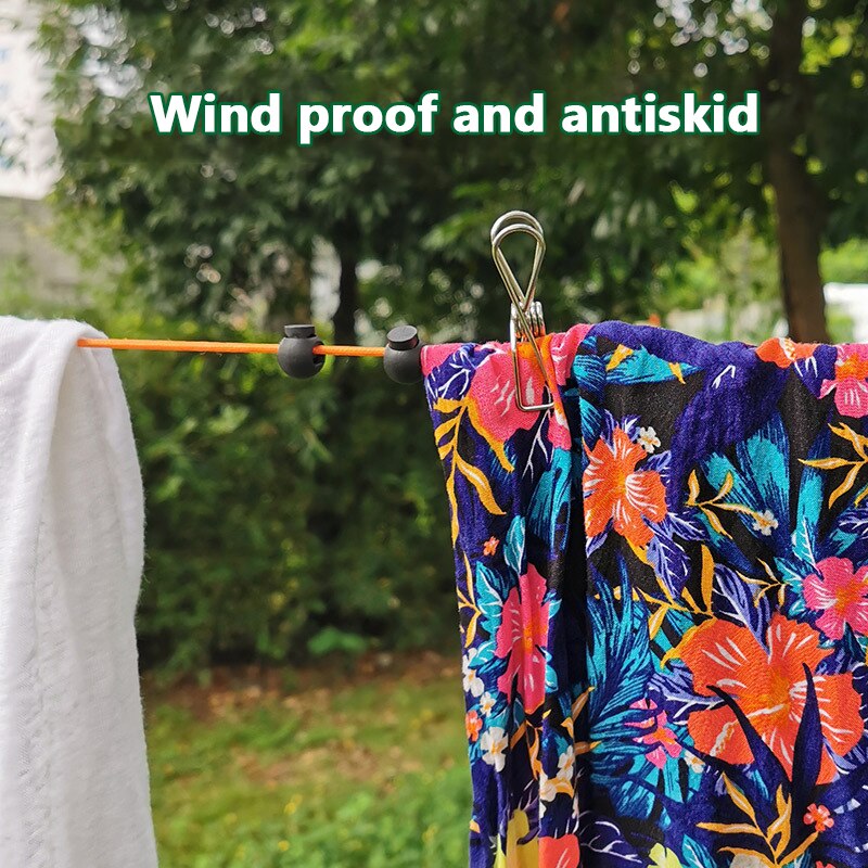 Retractable Clothesline Storage Case Windproof Recycling Cassette Drying Clothes Hanger Rope Travel Washing Line With Fittings