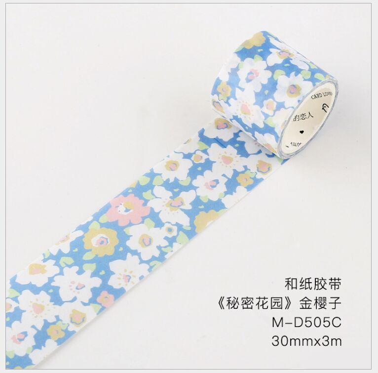 30mm jardin Secret fleur branche marguerite Iris tulipe animal washi ruban bricolage planificateur journal scrapbooking ruban de masquage: Cherokee Rose tape