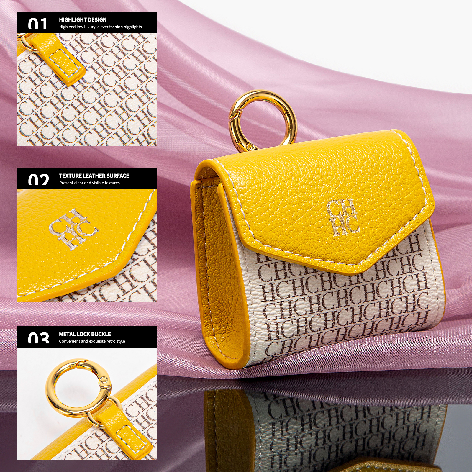 CHCH Key Bag Mini Wallet Earphone Bag
