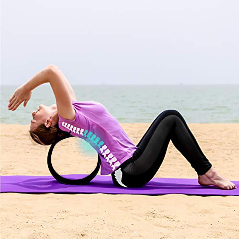 Yoga Wheel Most Comfortable Yoga Prop Wheel Perfect for Back Pain Stretching Relieve Back Pain Improve Yoga Poses