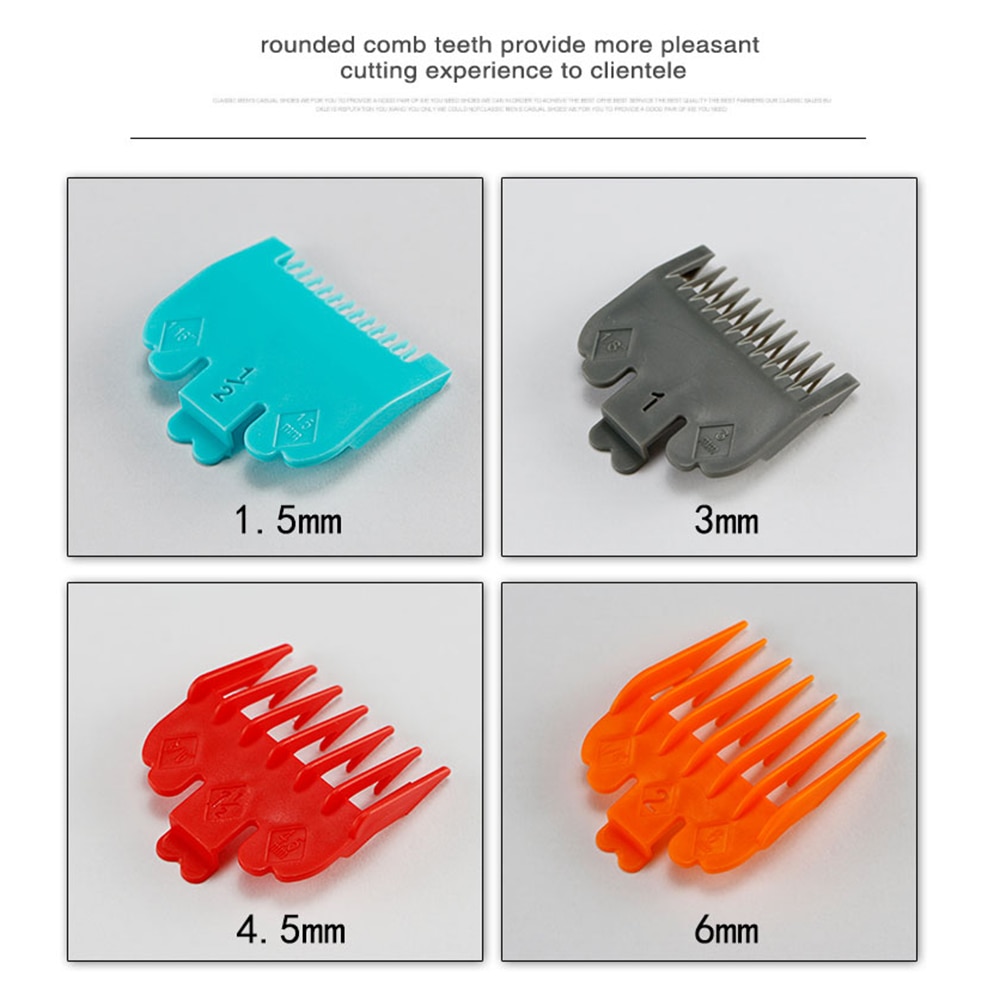 10 pièces/ensemble tondeuse à cheveux peignes Guide Kit multi-couleur en plastique tondeuse à cheveux gardes accessoires 3-25mm universel Salon de coiffure outils