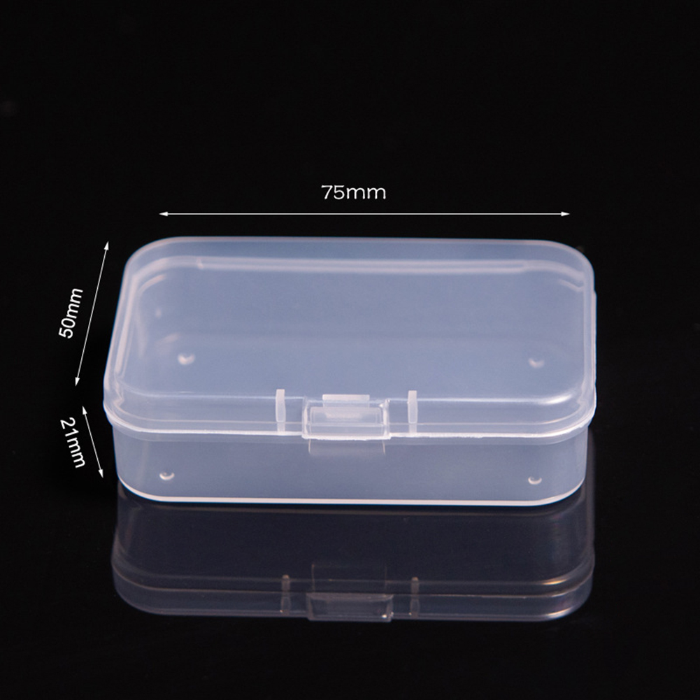 Firkantede æsker mini klar plast smykker opbevaring etui container emballage æske til øreringe ringe perler samle småting