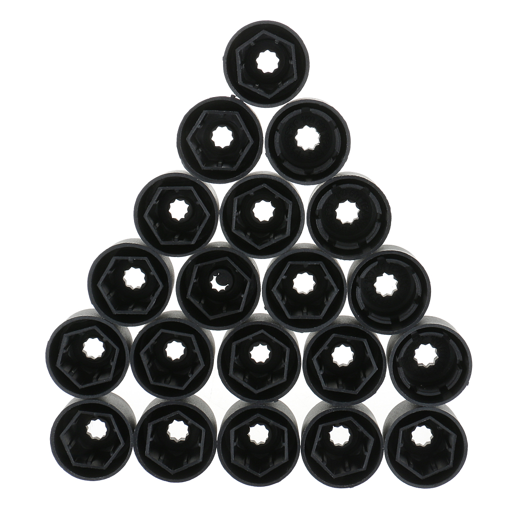 20 delar 17mm hjulmutterskydd för vw golf jetta seat ibiza ersätter 1 k 0601173