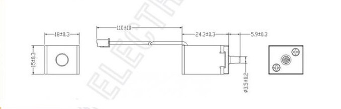 Brand 24*18*15mm normally closed valve DC 6V Air Release Valve orifice 3.5mm solenoid valve ~
