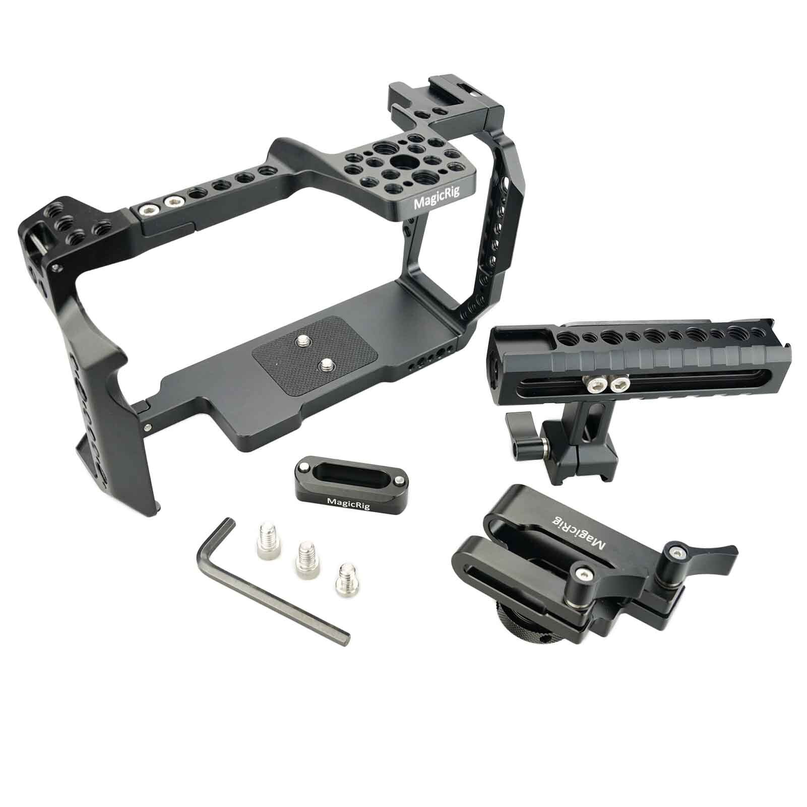 MAGICRIG BMPCC 6K Pro Cage Kit, For Blackmagic Pocket Cinema Camera 6K Pro With NATO Handle &amp; NATO Rail &amp; T5 SSD Mount