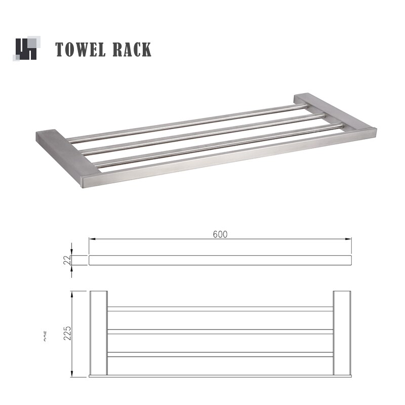 Porte-papier essuie-tout en acier inoxydable, accessoires de salle de bains, porte-serviettes brossés, porte-brosse de toilette, porte-savon à crochet: Single Towel Rack