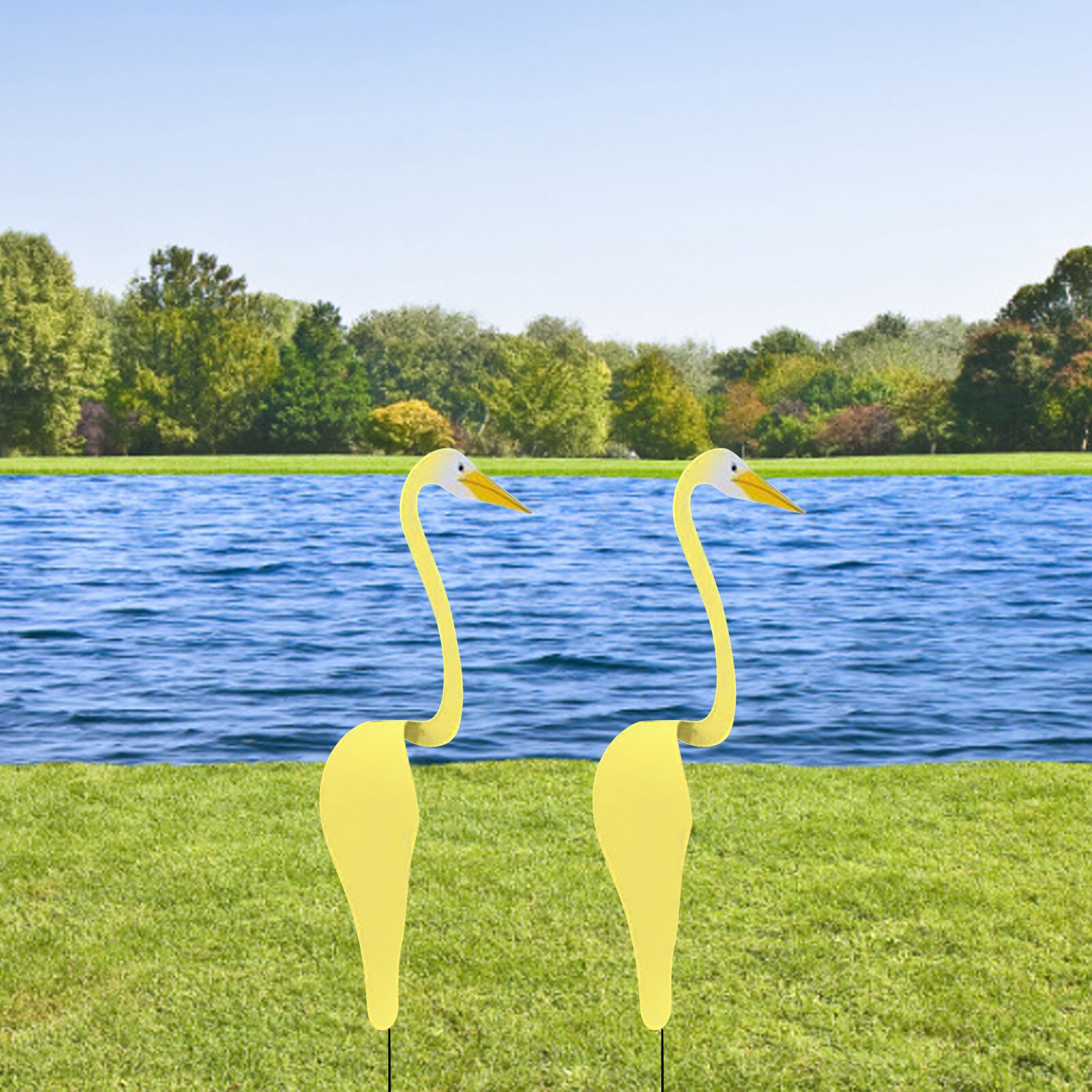 Swirl Bird Yard Decor Garden Statues Flamingo A Whimsical And Bird That Spins With The Slight Garden 40CM/20CM Navidad