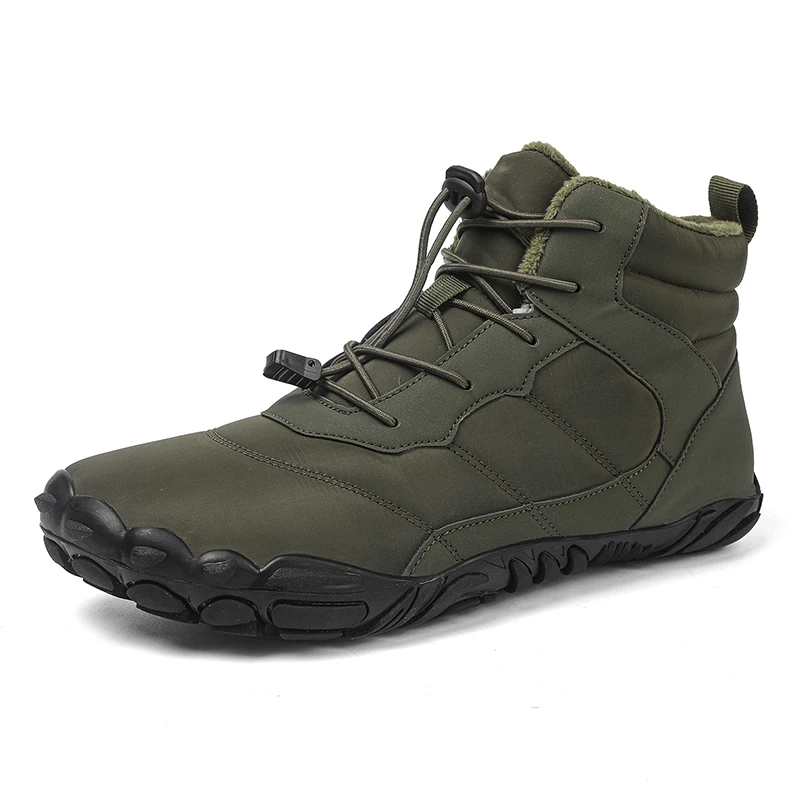 Wanderschuhe Barfuß Damen, Winter Sommer breite Zehen Barfuß Wanderschuhe Stiefel Turnschuhe für Damen Herren: Schwarz / 38