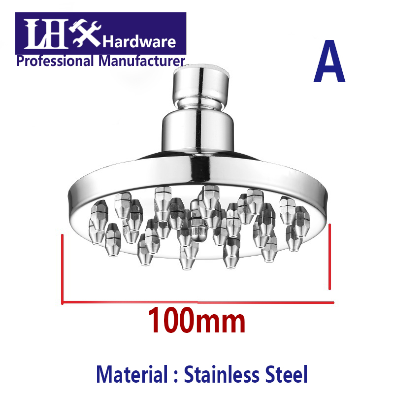 Hotel Bathroom Showerhead ABS Plastic Top Spray Single Rain Shower Head Round Chrome Finish Showerhead LHX XY102 F