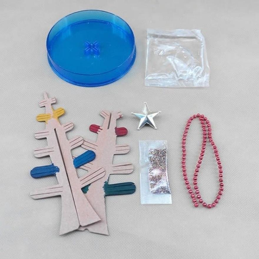 Árbol de Navidad para niños, árbol misterioso, crecimiento de cristal mágico, suministros para de Navidad de cumpleaños, árbol de cerezo, Santa, muñeco de nieve, decoración