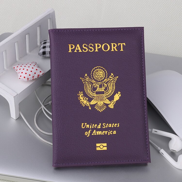 Foreverfriends Verenigde Staten Paspoorthouder Cover Pu Lear Id-kaart Travel S Paspoort Covers Paspoort Voor Amerika: GRAY