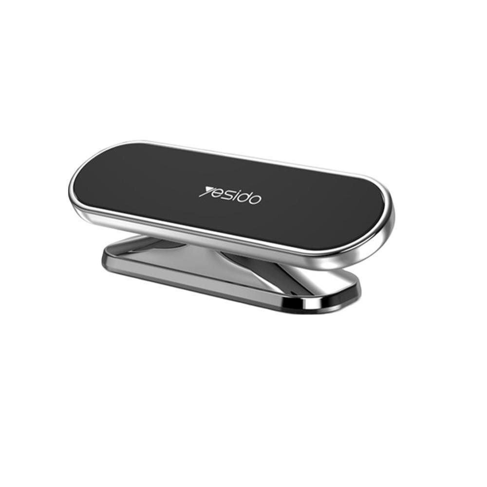 Yesido  c55 auto telefoonhouder standaard mini strip vorm houder / xiaomi magneet metalen gps voor iphone telefoon auto / samsung muurbevestiging  u9 w 1: Zilverachtig