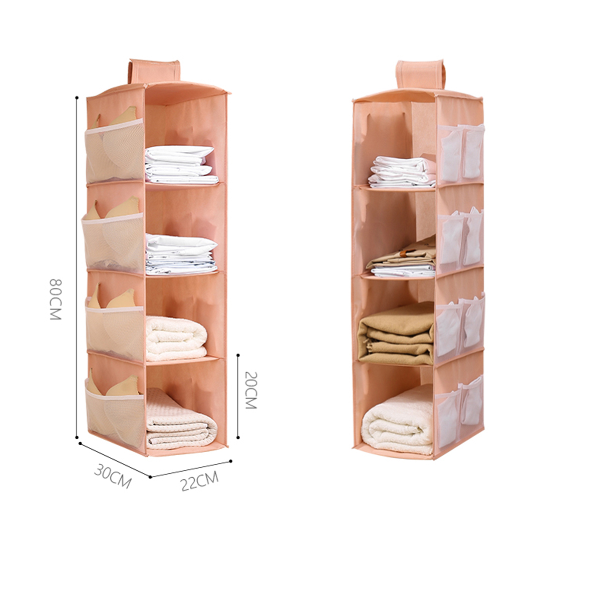 2/3/4 schicht Ordentlich KleiderbüGel Bh Hängen Kleiderschrank Lagerung Veranstalter Regal Kleidung Tasche Organizer Lagerung Kasten: Rosa / 2 Schicht