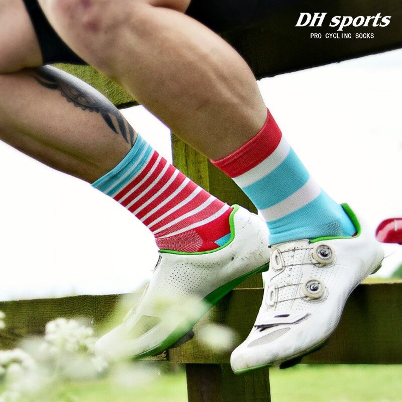 Profesjonalna jakość skarpety rowerowe mężczyźni kobiety szosowe Sox aktywność na świeżym powietrzu rower wyścigowy kompresji skarpety sportowe QTW029
