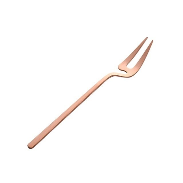 Fruktgafler i rustfritt stål sylteagurk gafler cocktail salat dessert kake gafler servise til bankett fest sjømatte middag: rose måke