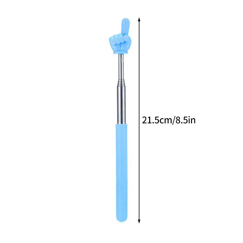 1pPointer dedo palos de lectura de acero inoxidable lectura telescópica dedo material didáctico para profesores puntero dedo palo: plum