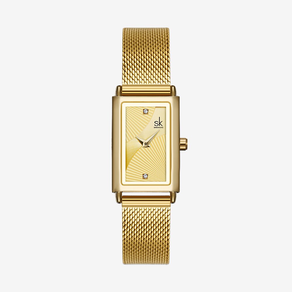 Vrouwen Horloges Luxe Beroemde Golden Quartz Dames Elegante Vrouw Horloges Kleine Vrouwelijke Klok Lady Polshorloge Voor Vrouwen: Goud