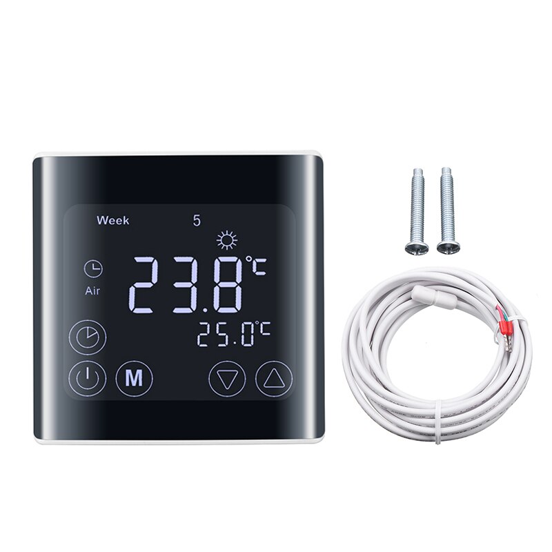 LCD Digital Thermostat Touchscreen Room Thermostat Underfloor Wall Room Heater 230V Control Heating Thermostat With Backlight