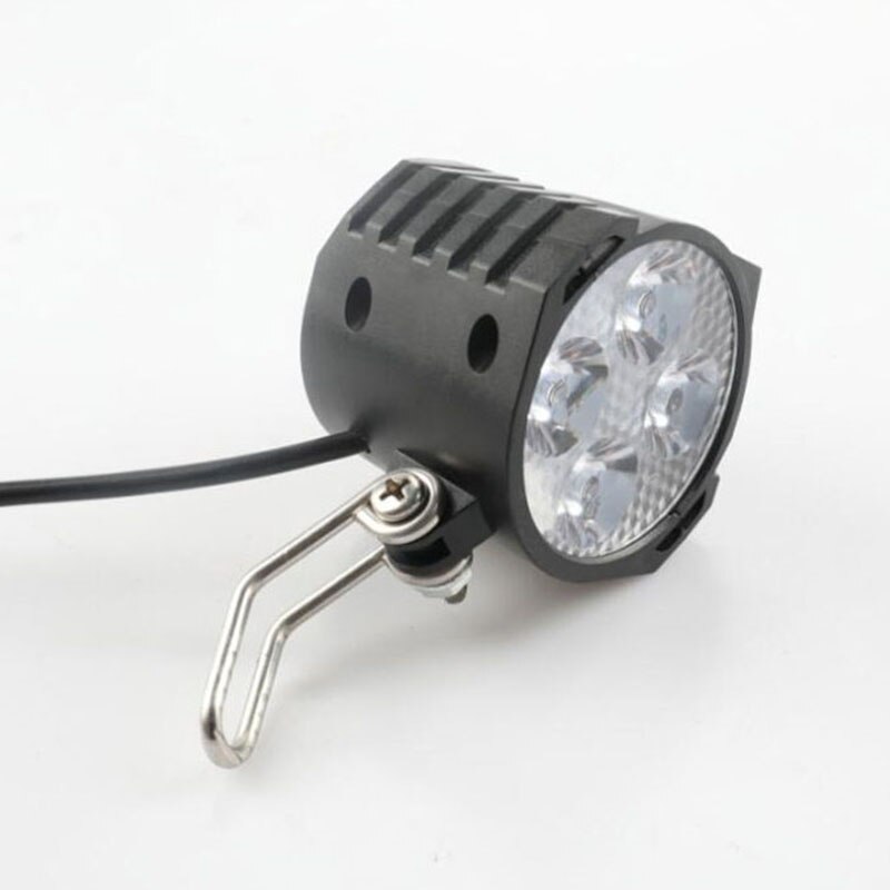 Ebike E-Bike Electric Scooter Light 12V-72V Electric Bicycle Light with Horn Waterproof Headlight Horn Set for m365: WHITE