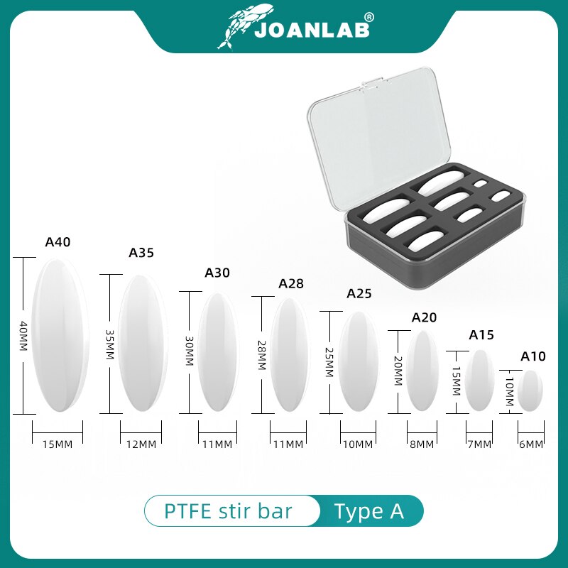 JOANLAB Official Store Magnetic Stirrer Stir Bar Size 15mm 20mm 25mm 28mm 30mm 35mm PTFE Magnetic Stirrer Mixer Stir Bars 10 pcs: Olive type 8 pcs