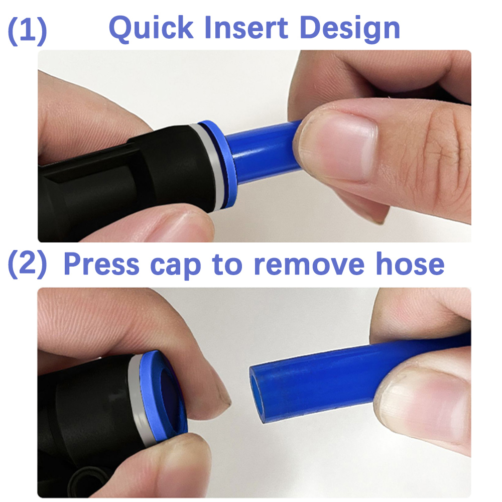 4-16mm T-Schlauch Adapter Unterhose sperren Schnelleinsatz-Entriegelung anschluss Wasser drücken-in-Rohr Pneumatik rohr verschraubung für Garten bewässerung