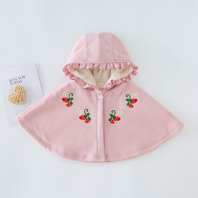 Unisex bambini neonata vestiti Poncho mantello con cappuccio giacca bambino cotone trapuntato mantello spesso Poncho neonato ragazza capispalla