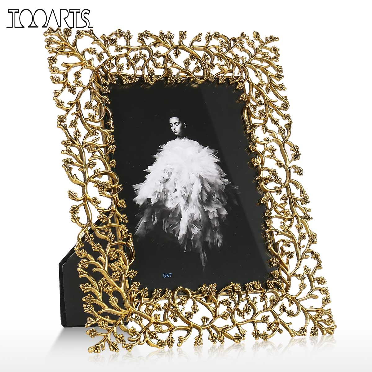 Aluminum Alloy Photo Frame Metal Picture Frame Tabletop Decorative Photo Frame Real Clear Glass Front Cover