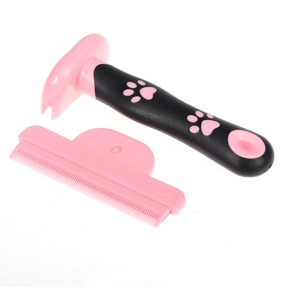 Kat Grooming Kam Pet Dog Grooming Tool Verwijder Klitten En Knopen Kam Non-Slip Grip Handvat Vergieten Borstels voor Katten Honden