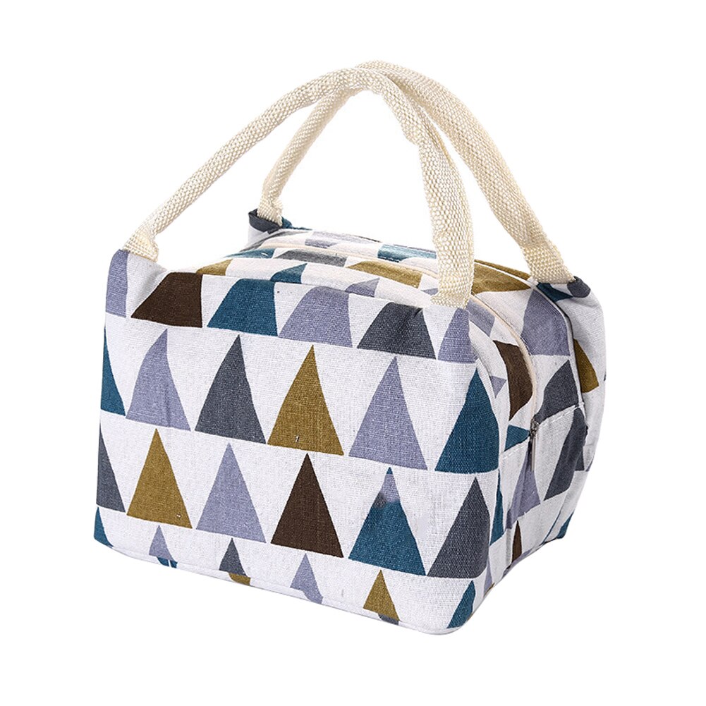 Unisex lunchtas, geometrische print student white-collar box opslag voedsel warmtebehoud koude-isolatie bento-tas: Oranje
