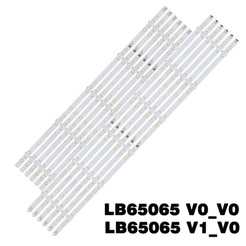 12 PCS/set LED backlight strip LB65065 V1 V0_00 FOR Element TV E4SW6518RKU E4ST6519RKU 65PUS6554 3B678000001E TPT650J1-QUBF90.K
