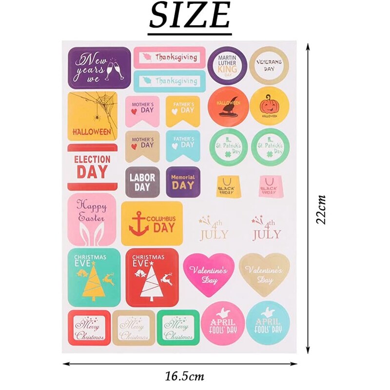 24 Sheets Planner Stickers Monthly Tabs for DIY Calendar, Weekly Daily Planner Stickers Work Planning Budget Decals