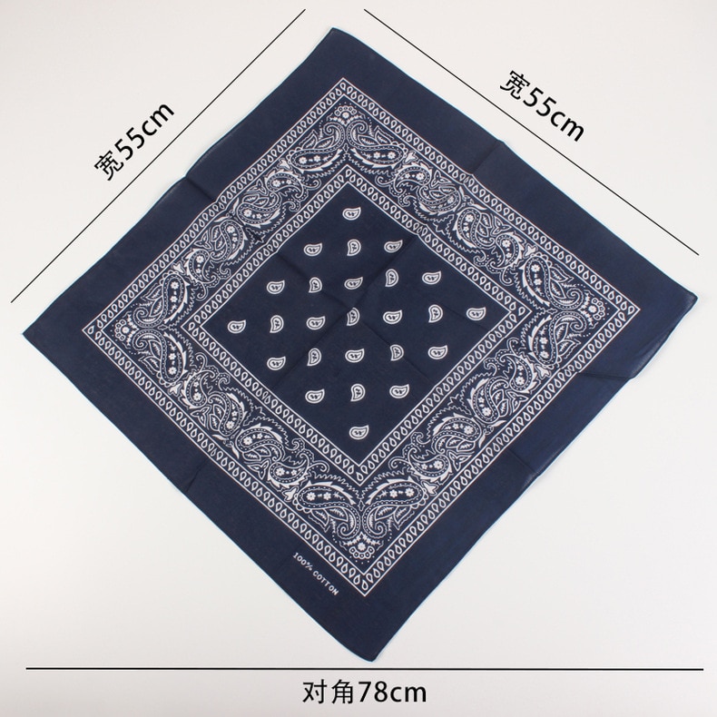 Vintage print bandana til kvinder hårtilbehør hovedtørklæde hovedbeklædning armbånd lomme håndklæde kvinde bandanas pandebånd 55*55cm