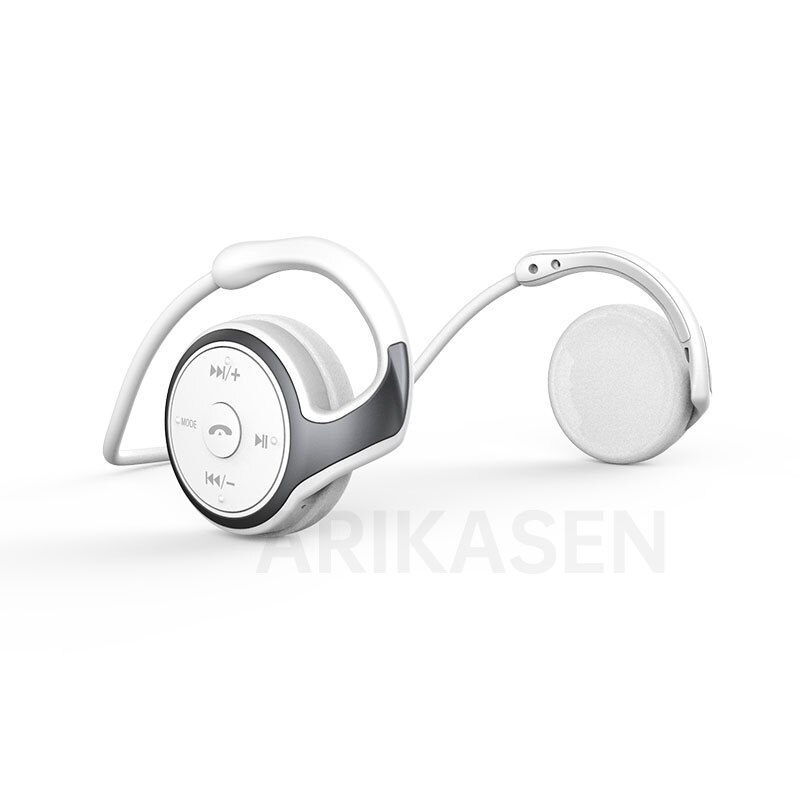 A6 Bluetooth 5.0 Hoofdtelefoon Sport Running Draadloze Koptelefoon Comfortabele 11 Uur Muziek Draagbare Bluetooth Headset Met Microfoon Case: White