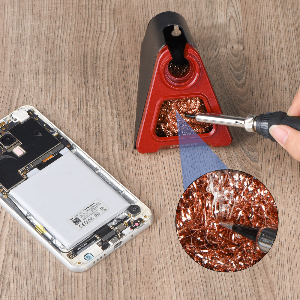 Jcd 820 Aluminiumlegering Elektrische Soldeerbout Standhouder Met Lassen Schoonmaken Koperen Bal Soldeer Rma Flux