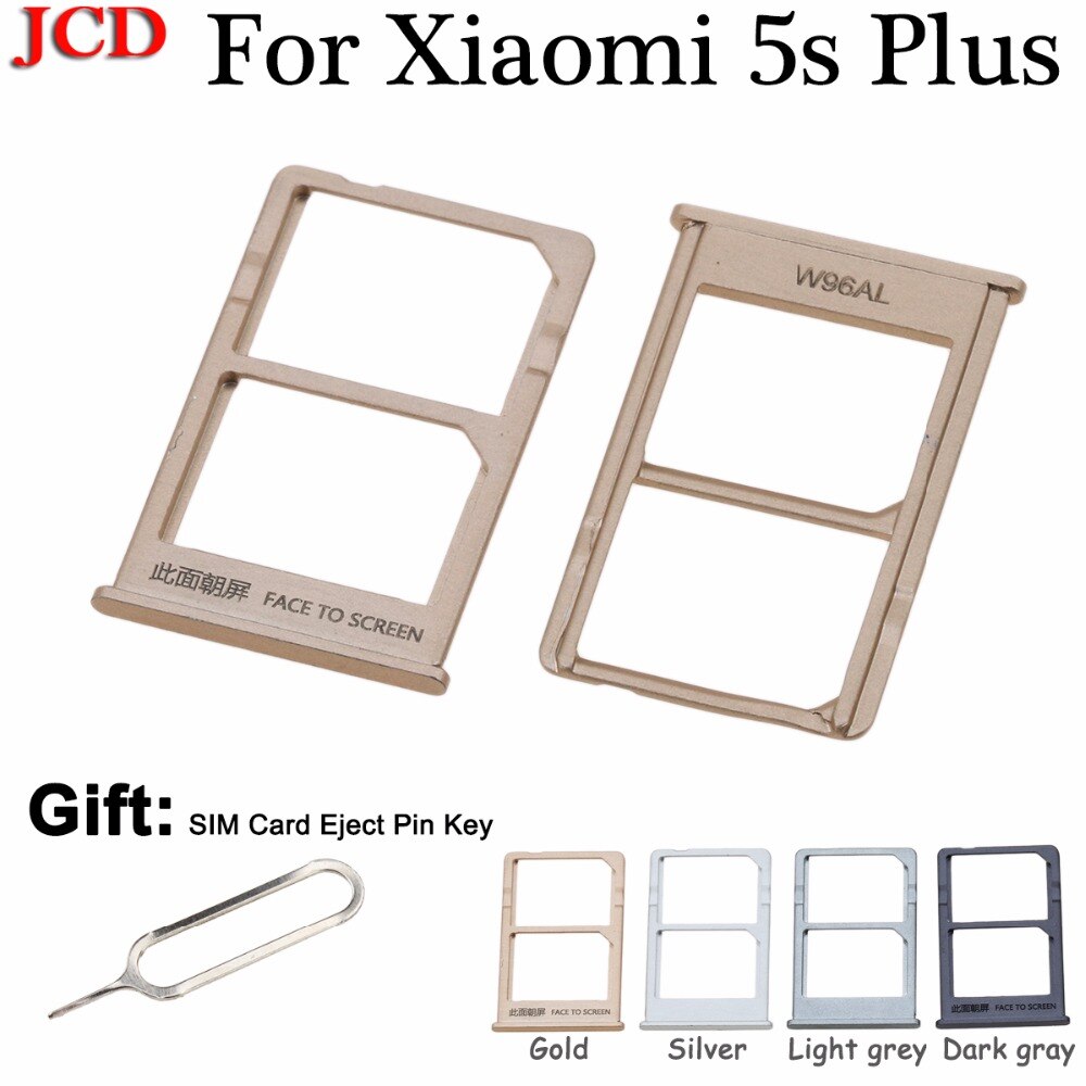 JCD Para xiaomi 5s plus mi5splus Novo Cartão SIM Tray Titular Slot Peças de Reparo Ouro Prata cinza Claro cinza Escuro para xiaomi 5s Plus